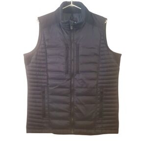 Kuhl Projekt Mens Large Black Goose Down Puffer Vest Full Zip Quilted Spyfire